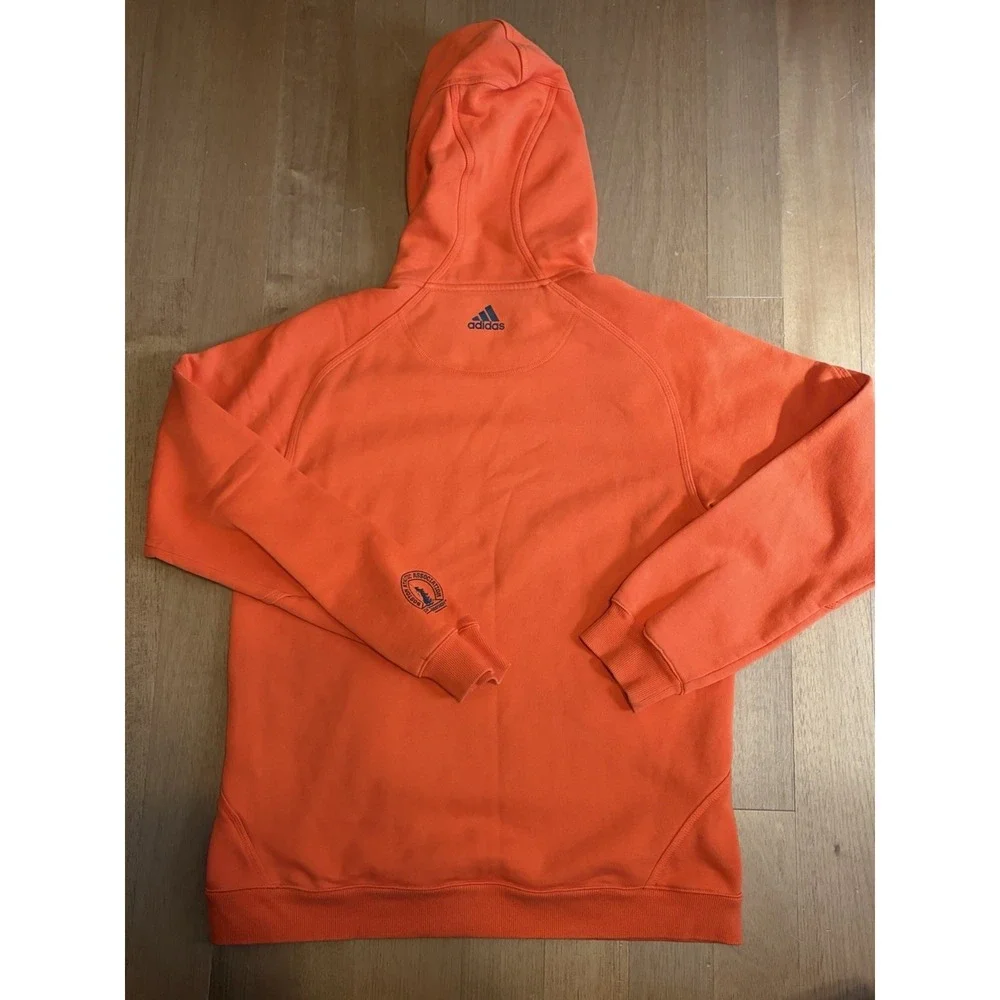 Adidas Running Hoodie Medium Mens Orange 116th Boston Marathon 2012 High Vis EUC